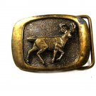 1983 Deer Brass Belt Buckle By MM United Made In USA 102615
