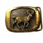 1983 Deer Brass Belt Buckle By MM United Made In USA 102615