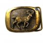1983 Deer Brass Belt Buckle By MM United Made In USA 102615