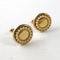 1970's Gold Tone & Faux Pearl Cufflnks By SWANK 91716a