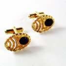 Goldtone & Black Dressy Cufflinks Unbranded 41216