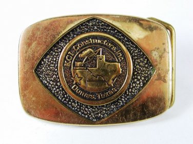 1985 KCI Constrution Inc Dumas Texas Brass Belt Buckle By BTS 42516