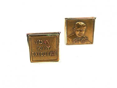 Vintage Gold Tone To A Key Executive Cufflinks Unbranded 7116