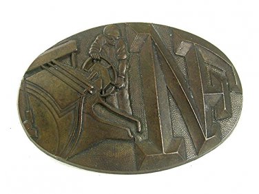 Vintage NF Heavy Equipment / Machinery Brass Buckle 41817