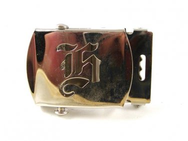 Military / Army Clamp Style Initial / Letter H Belt Buckle 9616