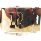Military / Army Clamp Style Initial / Letter R Belt Buckle 9616