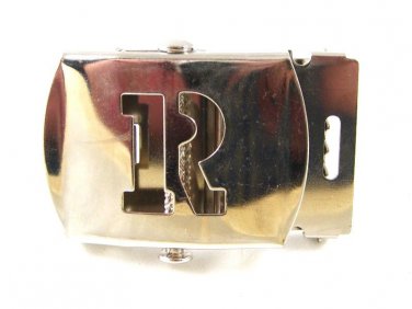 Military / Army Clamp Style Initial / Letter R Belt Buckle 9616