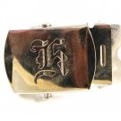Military / Army Clamp Style Initial / Letter K Belt Buckle 9616