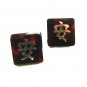 Silvertone & Goldtone Faux Tortoise Oriental Writing Cufflinks Unbranded 73015