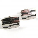 Vintage Silvertone & Black Cufflnks By SPEIDEL 91817