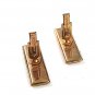 Vintage Gold Filled Pinkish Orange Stone Cufflinks By JACQUARD 5917
