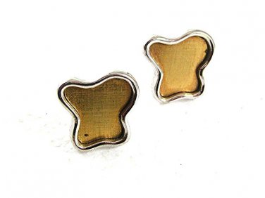 Vintage Goldtone Silvertone Cufflinks By S In a Shield 81017