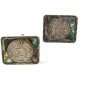 Mexican Sterling Silver & Abalone Aztec Cufflinks Unbranded 41416