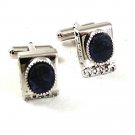 Vintage Silvertone & Black Dressy Cufflnks 91417