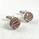 Vintage Small Silvertone Cufflinks 10917