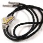 Silver Tone Gold Tone American Eagle Bolo Leather Cord Unbranded 121515