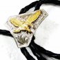 Silver Tone Gold Tone American Eagle Bolo Leather Cord Unbranded 121515