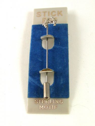 1980's - 1990's Sterling Love Birds Stick Pin New Old Stock 32117