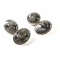 Vintage Silver & Moss Agate Cufflinks By ACADIA 51916