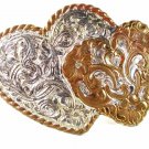 Ladies Western Cowgirl 2 Hearts Belt Buckle By CRUMRINE USA 41616
