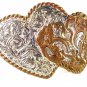 Ladies Western Cowgirl 2 Hearts Belt Buckle By CRUMRINE USA 41616