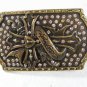 Goldtone Cross Rhinestones Belt Buckle By ED HARDY 33116