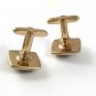 Vintage Goldtone & Blue Cufflinks By HICKOK USA 6117