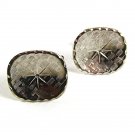 Vintage Silvertone Cufflinks By S in Circle 91817
