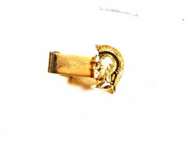 1950's - 60's Tiny Greek Warrior Goldtone Tie Clasp by HICKOK USA 101615
