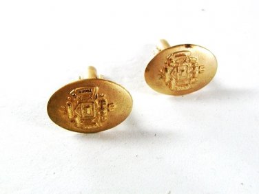 Vintage Gold Filled Naval Cufflinks By CHRONO 41216