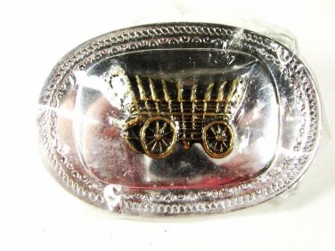 Silvertone Kids Connestoga Wagon Belt Buckle Unbranded 5416