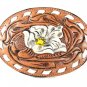 Western Cowboy Desert Rose Belt Buckle By TONY LAMA In Box 31916