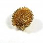 Goldtone Small Porcupine With Red Eyes Brooch by SARAH 91415