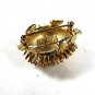 Goldtone Small Porcupine With Red Eyes Brooch by SARAH 91415