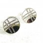 Silvertone & Sparkly Rhinestone Cufflinks 81017