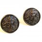 Unusual Vintage Siam Sterling Silver Dancing Lady Cufflinks