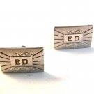 Vintage Sterling Silver ED Cufflinks by Anson