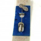 1980's - 1990's Sterling 2 Sun Flowers Stick Pin New Old Stock 32117