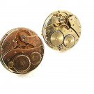 Vintage Silvertone Goldtone Waltham Watch Works Cufflinks 62317