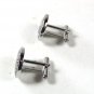 Silver Tone & Black Dress Up Cufflinks 7116