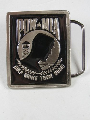 POW - MIA HELP BRING THEM HOME Belt Buckle Unbranded Made in U.S.A.