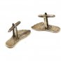 Vintage Mexican Taxco Sterling Silver Foot Feet Cufflinks By J.C. 111616