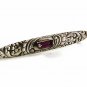 Vintage Silver Tone & Purple Bar Brooch 13117