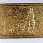 Vintage Goldtone Oil Derrick Drilling Cable 100 Belt Buckle Unbranded 31616