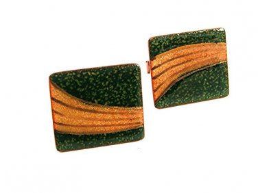 Vintage, 1950's, Enameled & Copper Cufflinks PAT. PEND. 91317