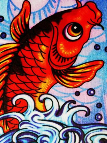 Brand New Ed Hardy Beverage Bottle Goldfish Tote by Christian Audigier