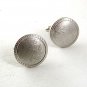 Vintage Brushed Silvertone Cufflinks By HAYWARD 82217