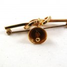 Vintage Goldtone Christmas Jingle Bells Ringing Brooch 121317