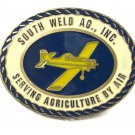 South Weld Ag Serving Agriculture By Air Belt Buckle by CD HIT Made In U.S.A.