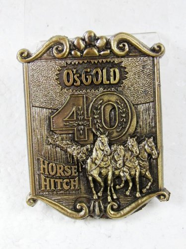 O's Gold Seed Company Brass Belt Buckle by LEWIS BUCKLES Chicago 121615